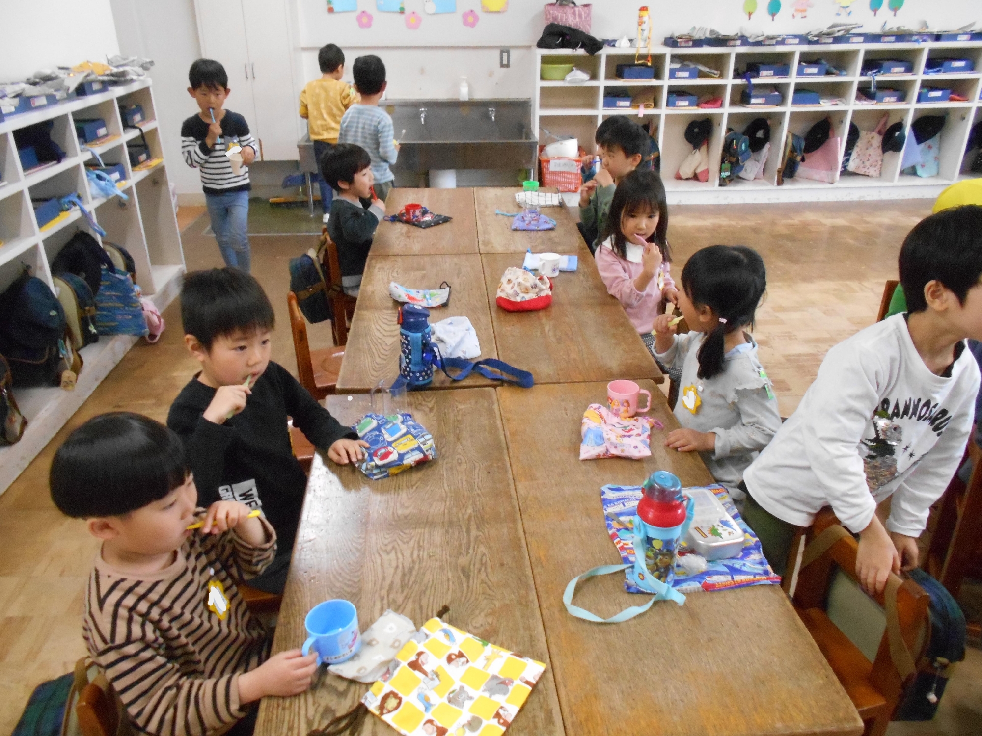 年長組　歯磨き